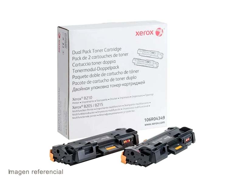 Toner Xerox 106R04349 Dual Pack Negro B210 B215 B205