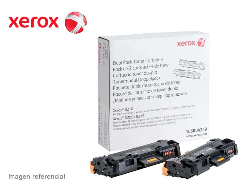 Toner Xerox 106R04349 Dual Pack Negro B210 B215 B205
