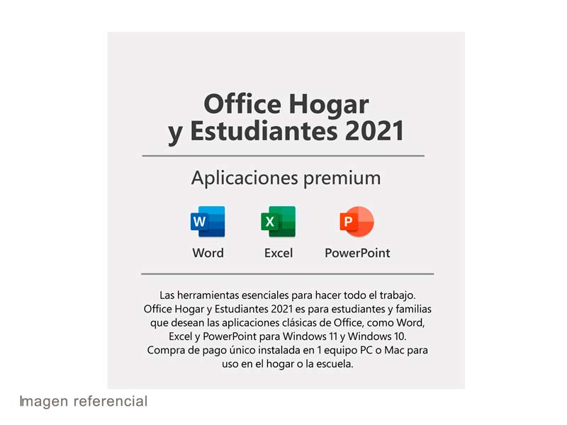Microsoft Office Hogar y Estudiantes 2021 Espanol PC/Mac 1 Licencia ESD -  Mesajil