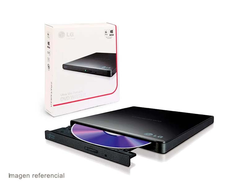 GRABADORA LG DVD Externo Slim USB 2.0 8x DVD-R/RW - Mesajil