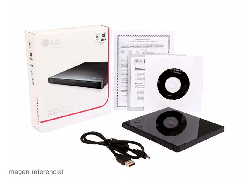 Grabador de CD externo Yotijar USB 3.0, Lector CD/DVD-RW, en Negro
