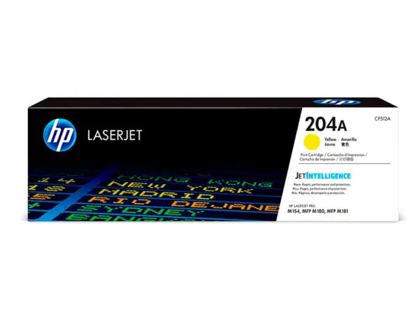 Toner HP 204A CF512A Amarillo LJ PRO M154/M180