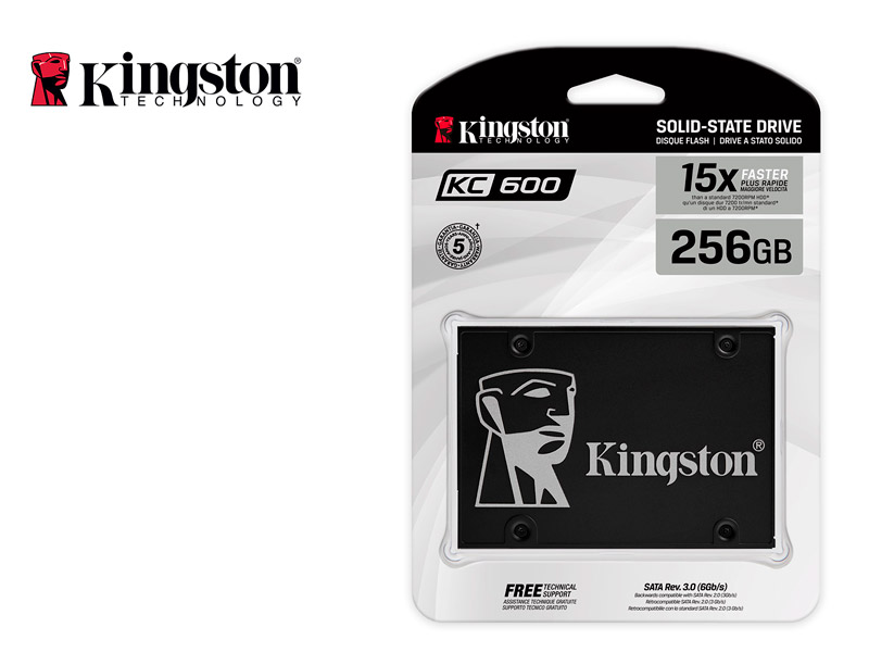 Disco Solido Interno de 256GB Kingston KC600 SSD 2.5"
