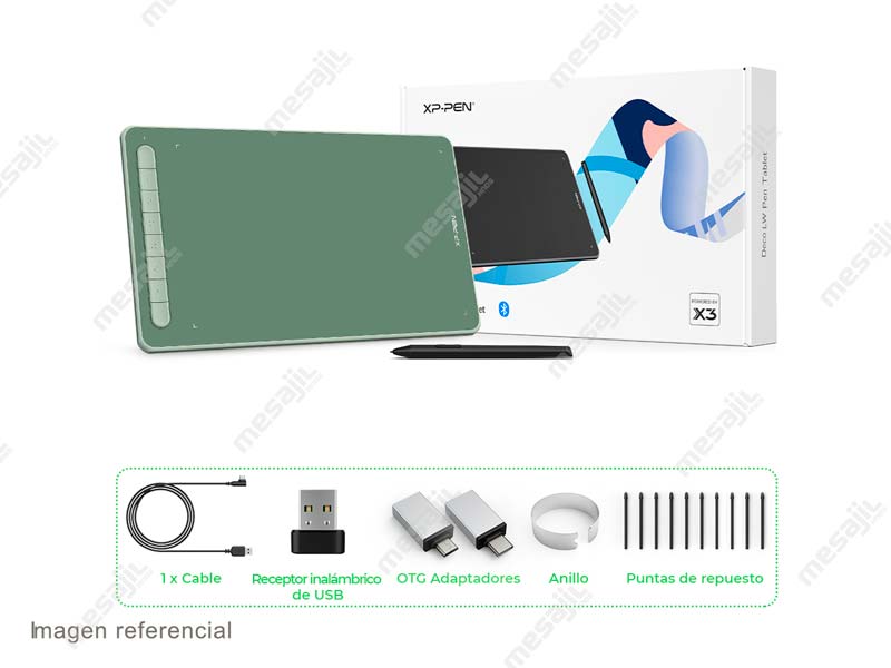 Tableta Grafica XP-Pen Deco LW Bluetooth Green - Mesajil