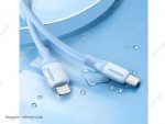 Cable Cargador Ugreen MFI USB Tipo C Lightning 1m (20313) Celeste
