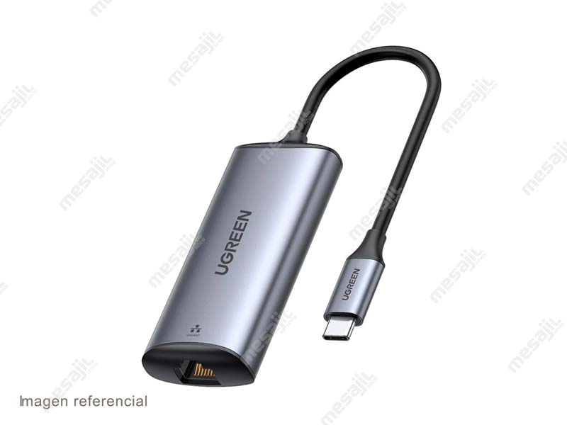 Adaptador UGREEN USB-C tipo A a red RJ45 Gigabit Aluminio (50737) - Mesajil