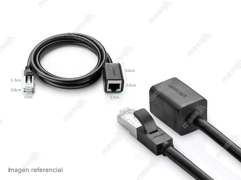 Ugreen Extension Cable Ethernet RJ45 Cat 6 FTP 1000Mbps 3m Black (NW112  11282) - B2B wholesaler.hurtel.com