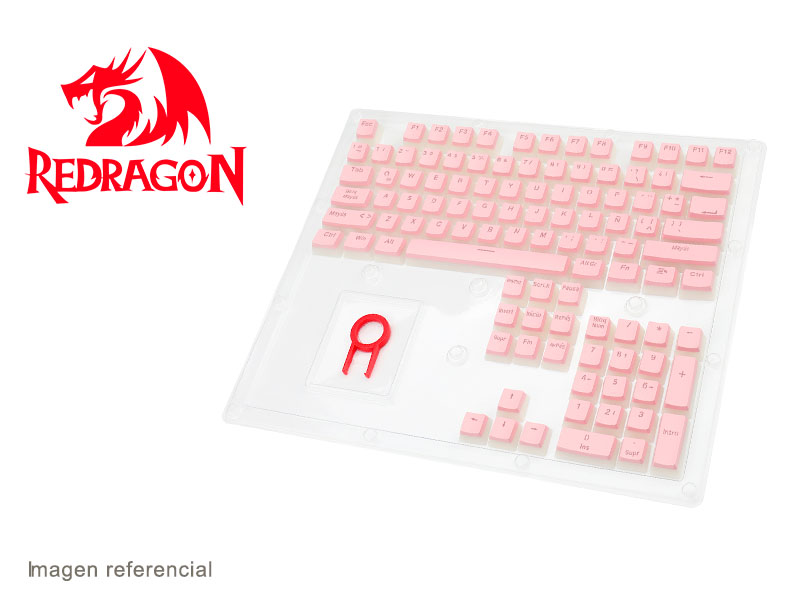 Keycaps Redragon SCARAB A130P-SP Pink Español - Mesajil