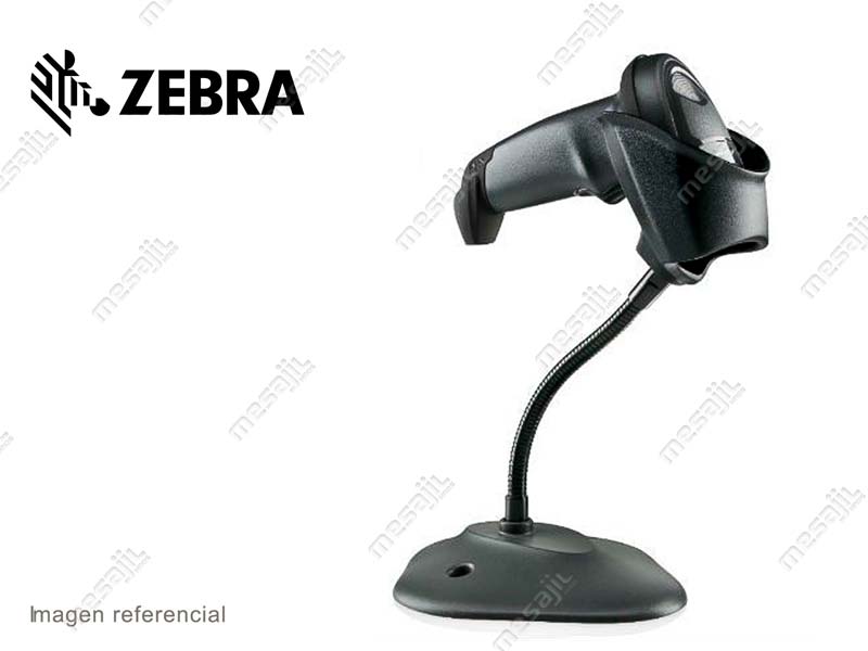 LECTOR de Codigo de Barras Zebra kit LI2208-SR Black + Base USB
