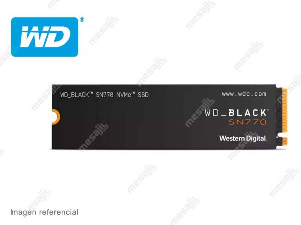 Disco Solido Interno M.2 2280 250GB Wester Digital Black SN770 PCI Express NVME SSD (WDS250G3X0E)