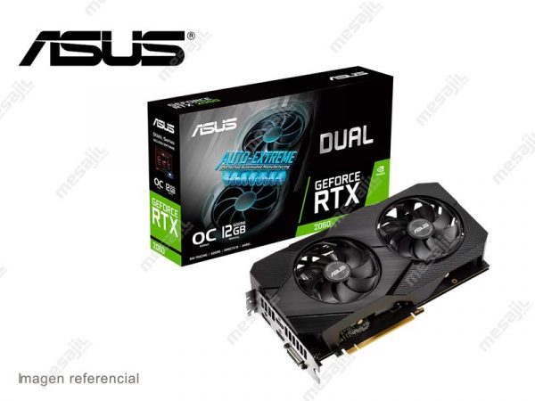 Tarjeta Grafica ASUS Dual NVIDIA GeForce RTX 2060 OC EVO 12GB GDDR6 (DUAL-RTX2060-O12G-EVO)