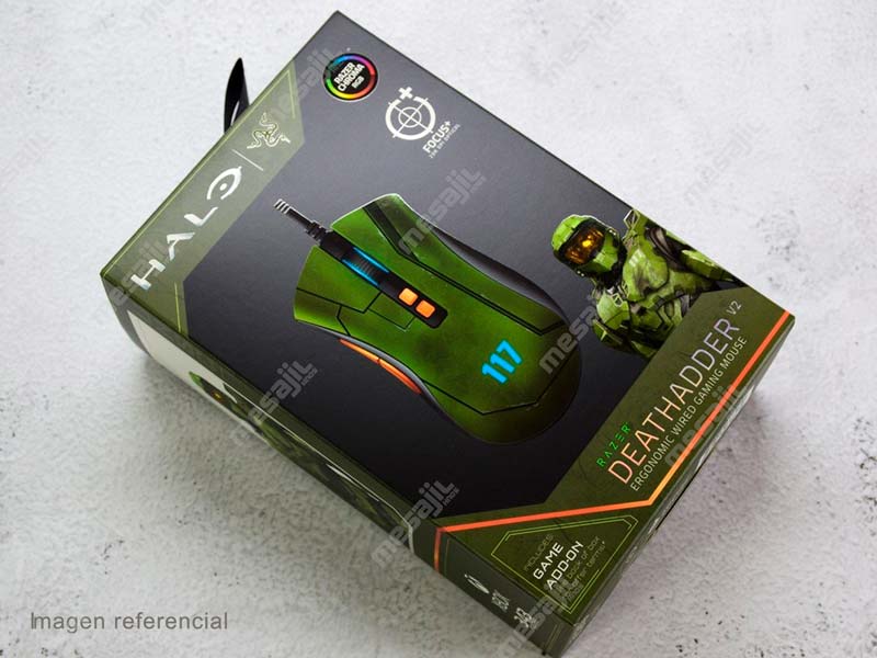 Mouse Gaming Razer Deathadder V2 Halo Infinite Optical Chroma Green