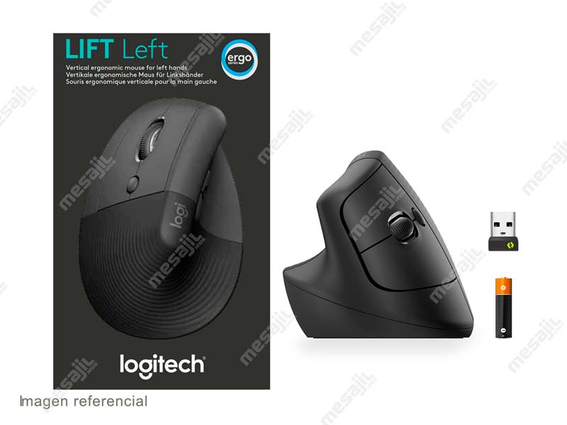 Mouse Logitech Lift Left Zurdo Vertical Ergonomic Wireless Graphite -  Mesajil