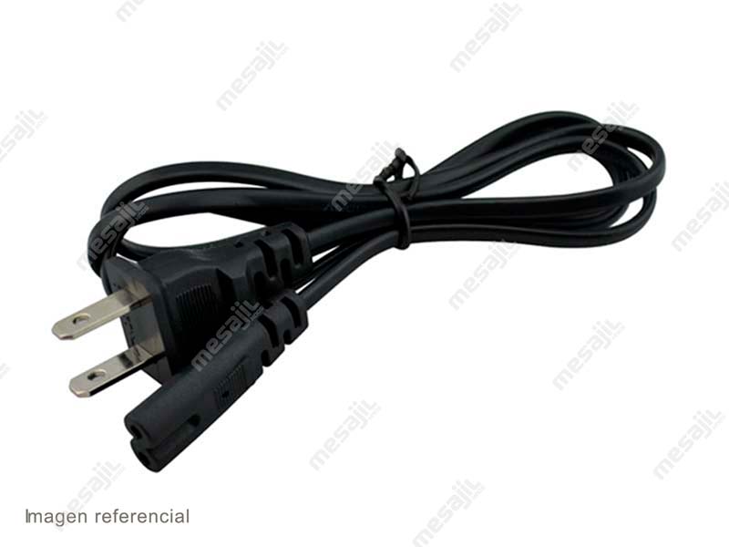 Cable de Poder de 3 Mts / Conector Tipo 8 / Certificación UL / 18 AWG /  Ideal para Rack TV de brazo largo