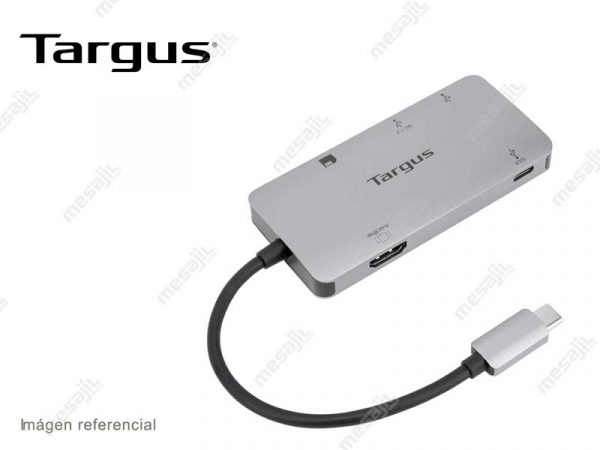 Adaptador Targus USB-C a HDMI, USB 3.2 x 2, Micro SD/SD,USB-C ACA953USZ