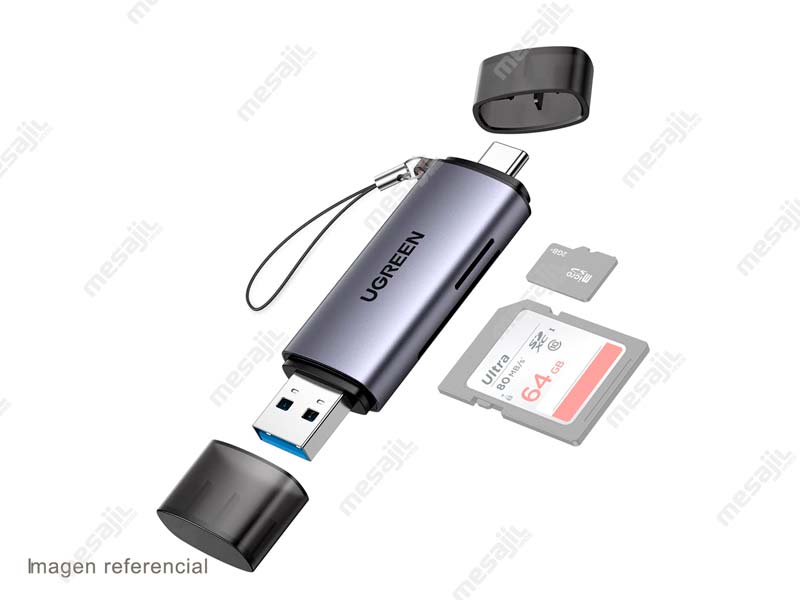 Lector de Tarjetas UGREEN USB 3.0-C a SD/ Micro SD (50706) - Mesajil