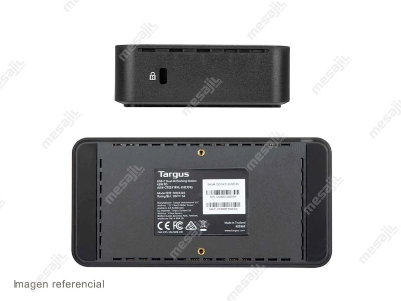 Docking Station Targus USB-C a HDMI + Ethernet + 3.5 mm 65W - Mesajil
