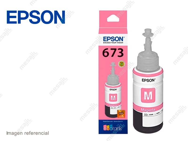 Para editar espejo Entretener Botella de Tinta Epson T673620 Ligtht Magenta L800/L1800 - Mesajil