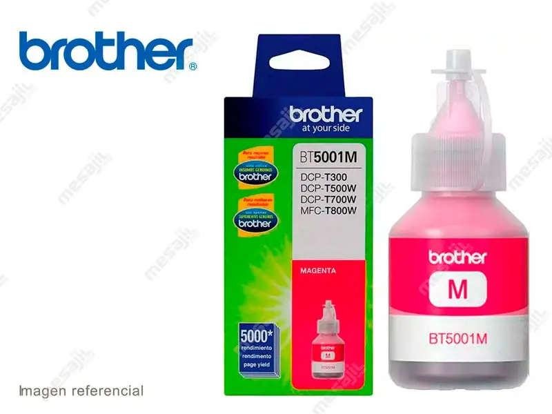 23120-1 Botella de Tinta BROTHER BT5001M Magenta DCP-T300/T500W/T700W/T710W/MFC-T800W