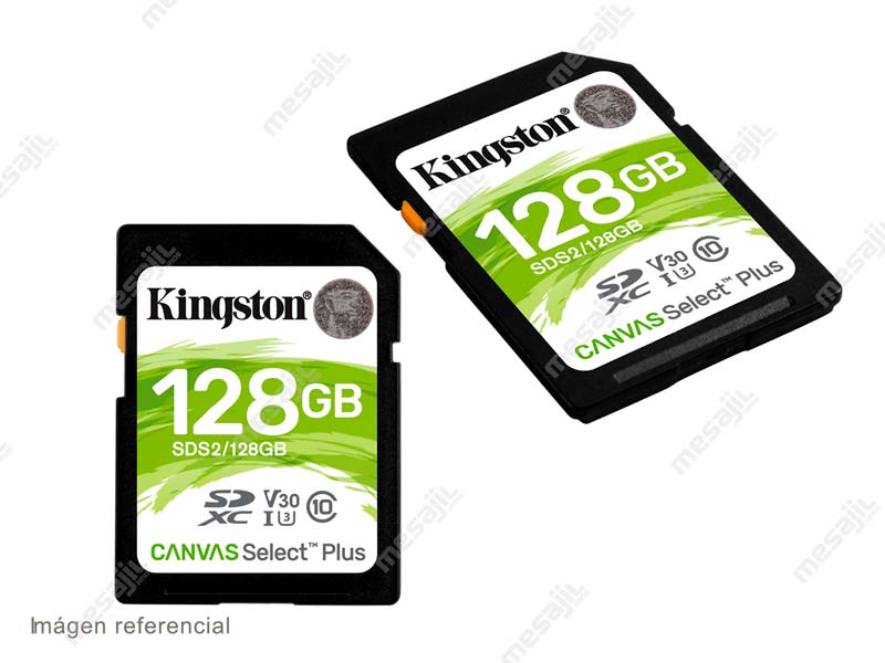 Memoria SD 128GB Kingston Canvas Select Plus 100 MB/s