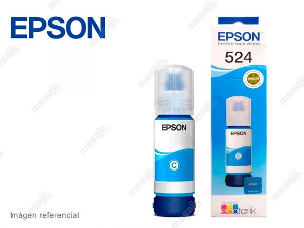 Botella de Tinta Epson T524220 Cian L6580/ L15150/ L15160