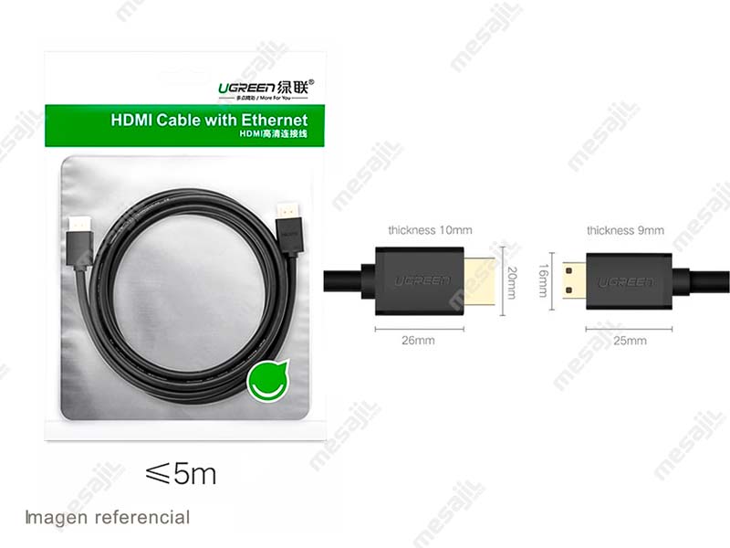 Cable UGREEN HDMI a HDMI 5m (40412) Black