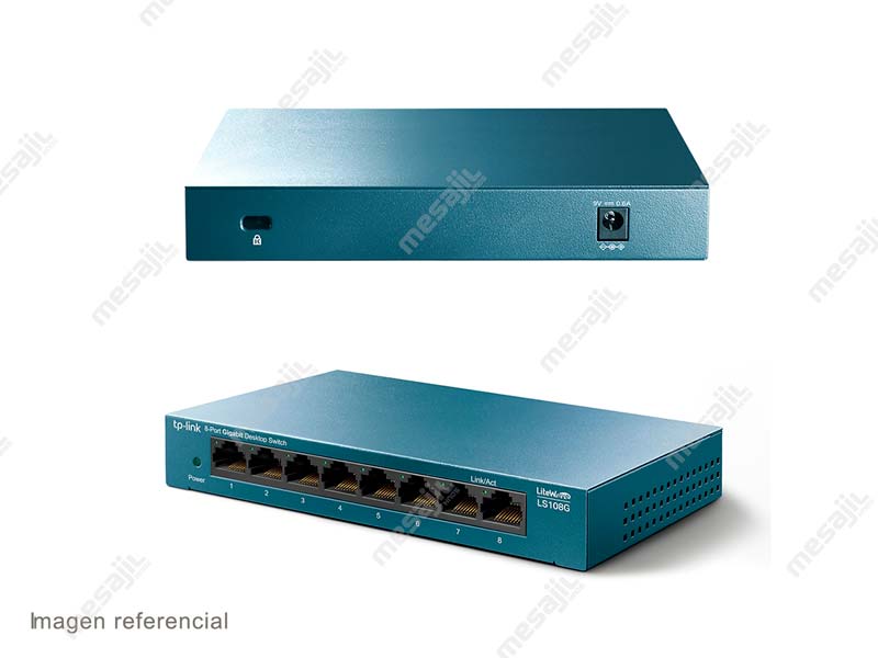 Switch TP-Link 8 Puertos LS108G Gigabit 10/100/1000 Mbps. Metal - Mesajil