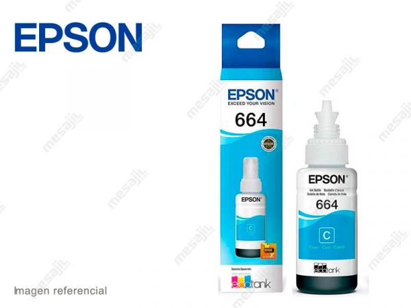 Botella de Tinta Epson T664220 Cian L200/L300/L455/L565
