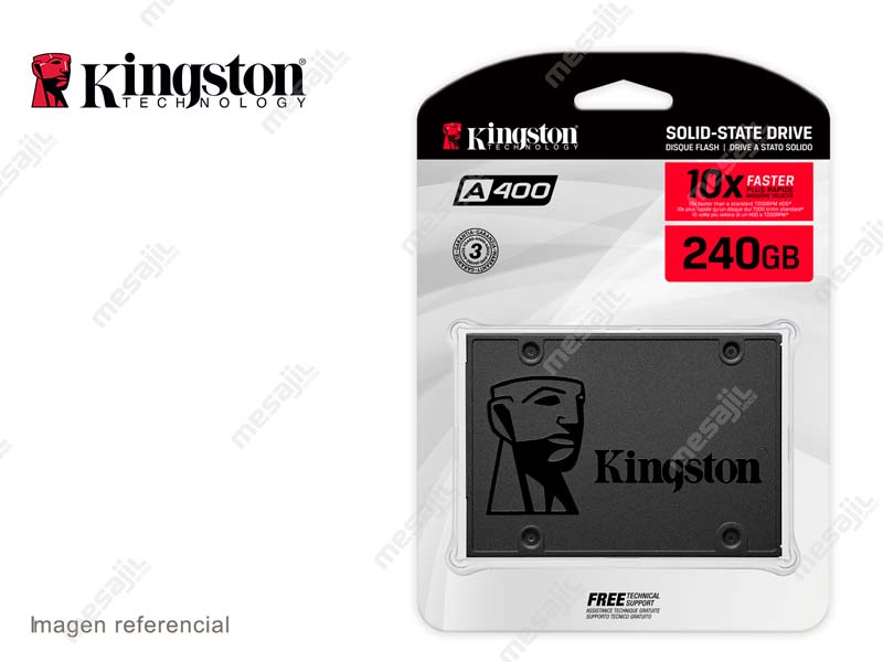 Fusión Pirata Ministerio Unidad SSD Interno Kingston A400 240GB SATA 2.5" - Mesajil