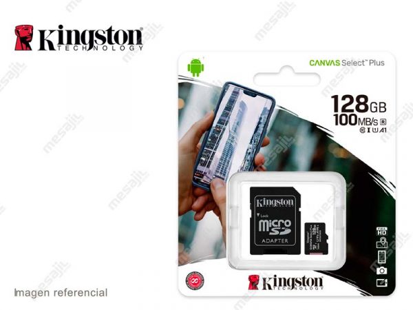 Memoria microSD 128GB Kingston Canvas Select Plus Class 10 100 MB/s