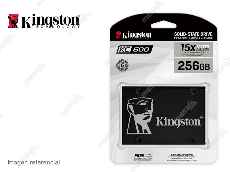 SSD Interno Kingston KC600 256GB 2.5" - Mesajil