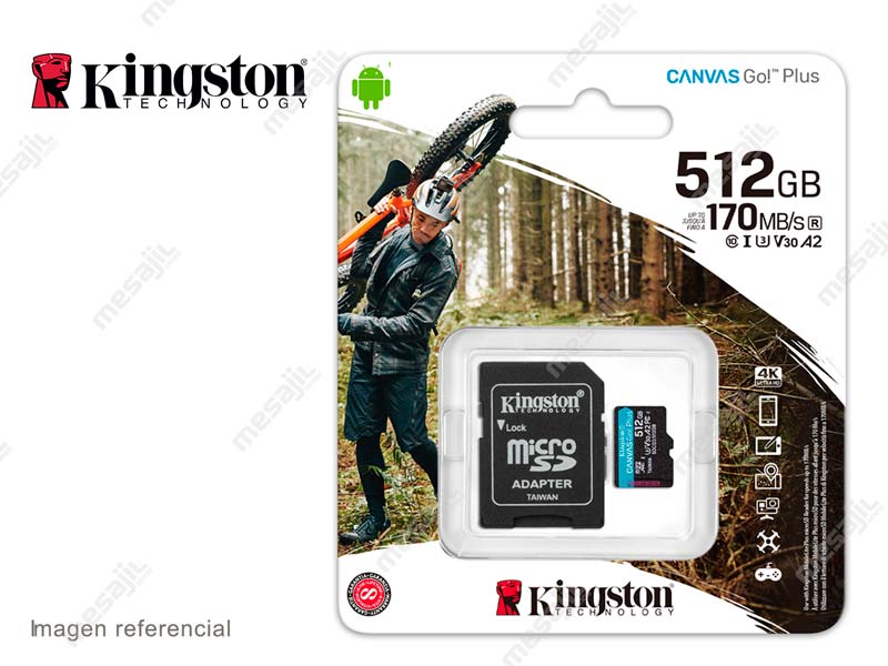 Memoria microSD 512GB Kingston Canvas Go! Plus 170 MB/s (SDCG3