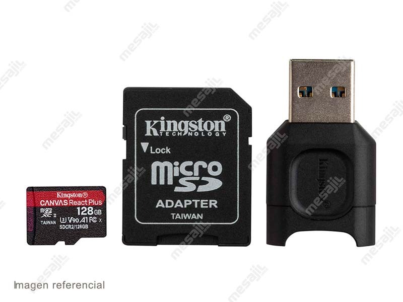 Memoria microSD 128GB Kingston Canvas React Plus (MLPMR2/128GB) - Mesajil
