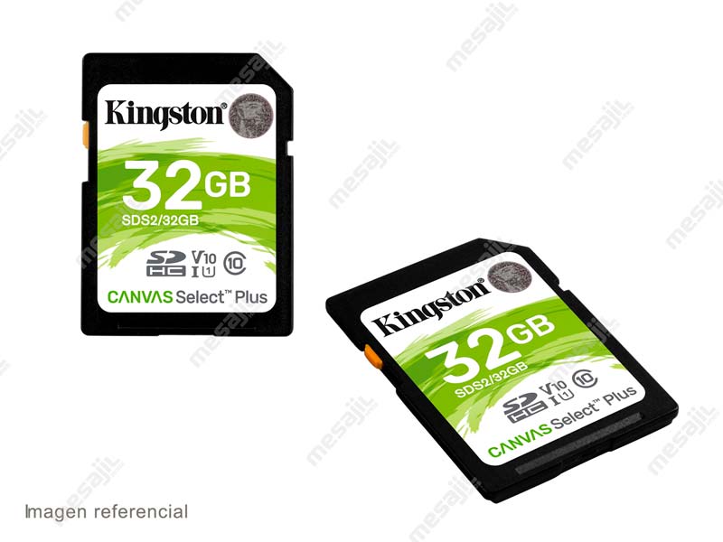 Punto de referencia vídeo Fácil de suceder Memoria SD 32GB Kingston Canvas Select Plus 100 MB/s (SDS2/32GB) - Mesajil
