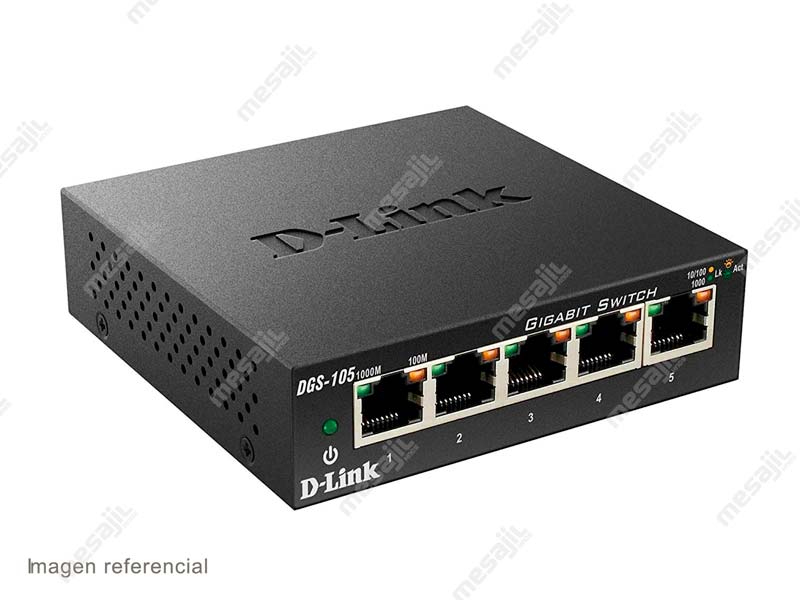 Switch D-Link DGS-105 5 Puertos Gigabit 10/100/1000 Mbps - Mesajil