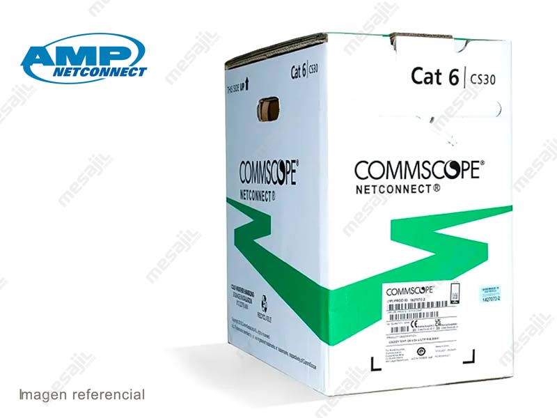 CABLE DE RED AMP/COMMSCOPE UTP CAT-6 LSZH-1 Rollo 305M Blanco