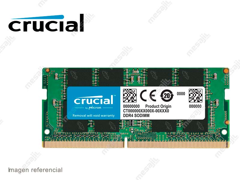 Memoria DDR4 Crucial 3200MHz 16GB SODIMM (CT16G4SFRA32A)