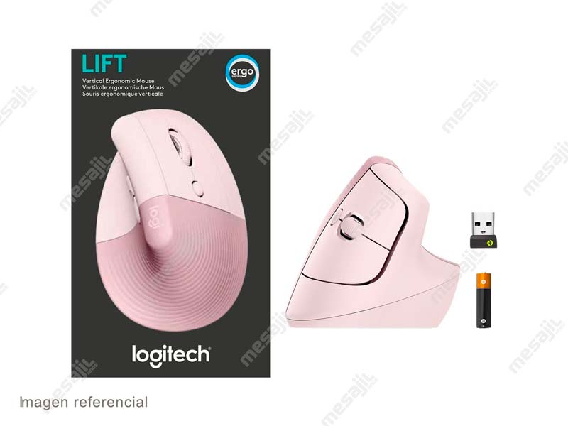 Mouse Logitech Lift Vertical Ergonomic Wireless Rosa