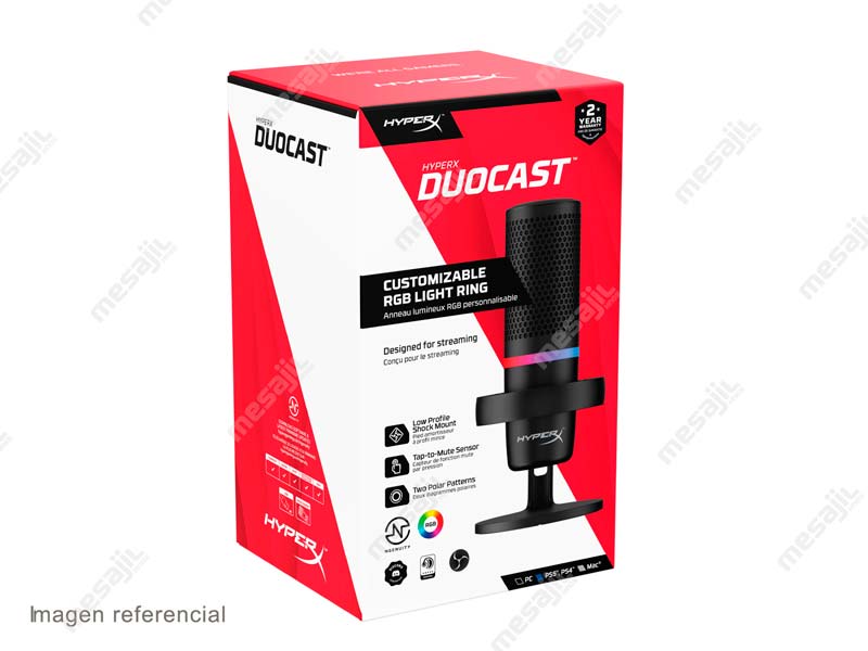 Microfono HyperX DuoCast USB Black