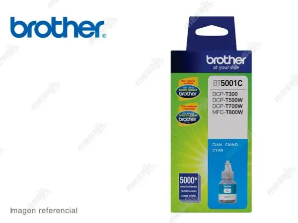 Botella de Tinta BROTHER BT5001C Cian
