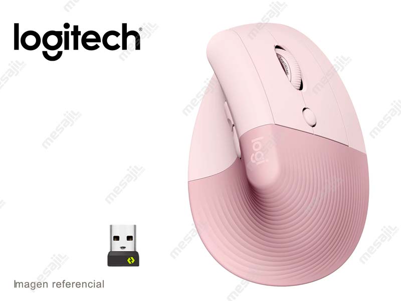 Mouse Logitech Lift Vertical Ergonomic Wireless Rose - Mesajil