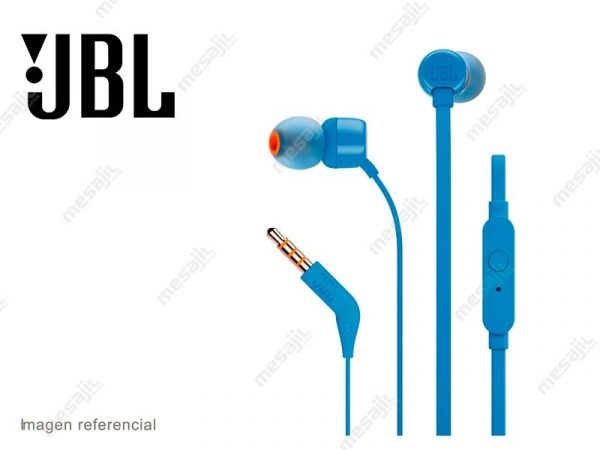 Audifono JBL T110 Wired Conector de 3,5 mm Azul