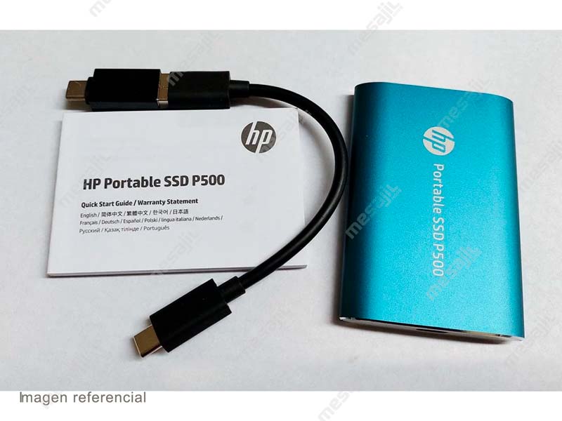 Disco Duro Externo HP P500 1TB SSD USB 3.1 Tipo C Azul
