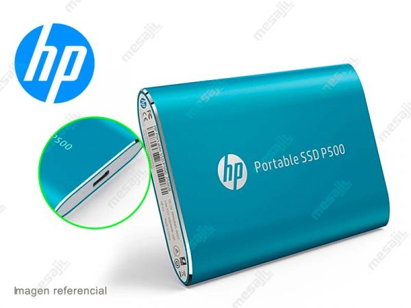 Unidad de Estado Solido Externo HP P500 250GB SSD USB 3.1 TIPO -C 3.1 Azul
