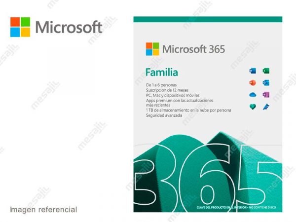 Microsoft 365 Family Suscripcion 1 Año 6 usuario PC y Mac Office