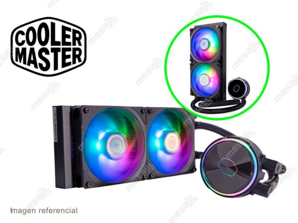 Cooler CPU Cooler Master Liquid PL240 Flux Negro ARGB