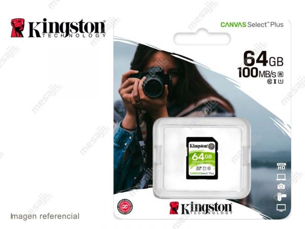 Memoria SD 64GB Kingston Canvas Select Plus 100 MB/s (SDS2/64GB)