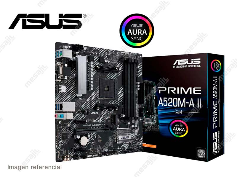Placa ASUS Prime A520M-A II AMD AM4/DDR4/HDMI USB 3.2 mATX - Mesajil