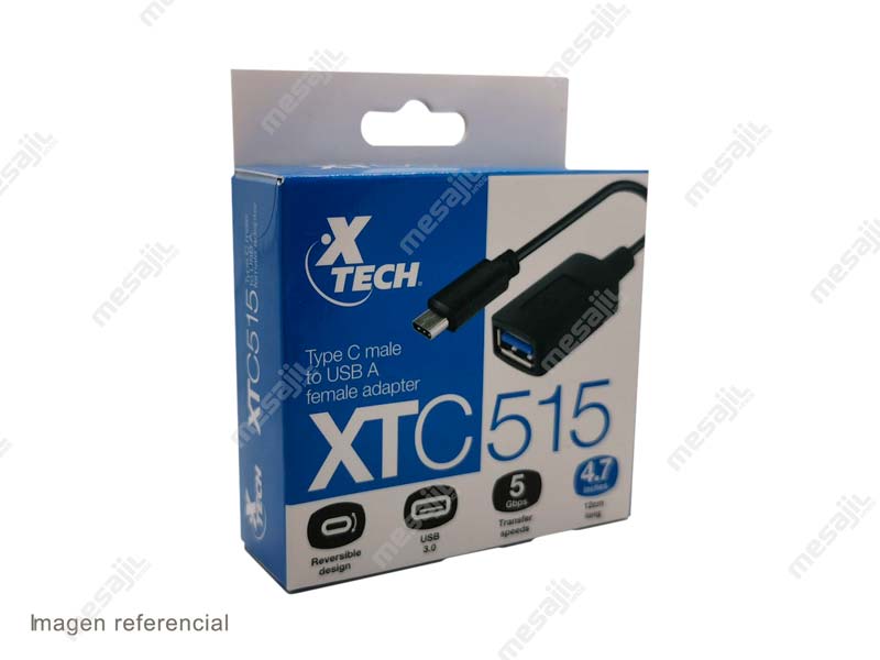 Adaptador Tipo C Macho a USB 3.0 A Hembra, Color Negro, XTC-515 Xtech :  Precio Guatemala