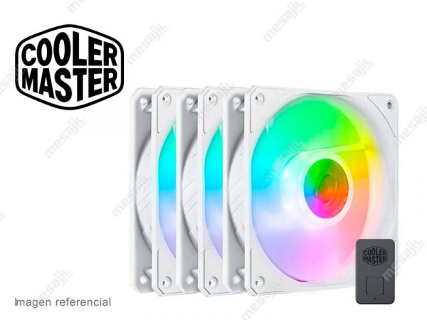 Cooler Case Cooler Master Sickleflow 12mm ARGB White Kit 3 en 1 C/controlador